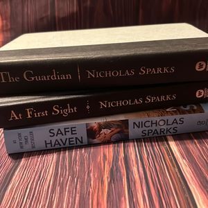 3 Nicholas Sparks Books - Safe Haven, At First Sight, The Guardian
